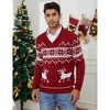 Mens Ugly Christmas Sweaters Shawl Collar Knitted Long Sleeve Pullover Jumpers - 2 of 4