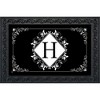 Briarwood Lane Everyday Doormat 30x18 Indoor Outdoor Black and White Monogram H Doormat - 2 of 4