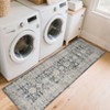 Machine Washable Rug Vintage Floral Rug Distressed Oriental Rug with Non Slip Backing, Low Pile Thin Soft Carpet - 4 of 4