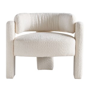 NicBex Boucle Fabric Accent Chair,Upholstered Living Room Chairs with Mid-Height Ring Backrest,Modern Armchair,Accent Chairs for Living Room - 1 of 4