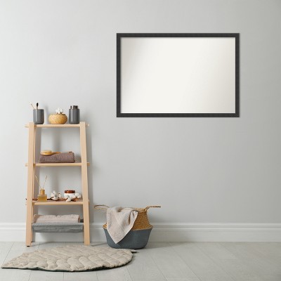 Mezzanotte Black Full Length Rectangular Wood Vanity Mirror