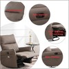 Vynxaria Brown 360° Swivel PU Rocking Recliner Chair Nursery Rocking Chair - 2 of 4