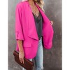 Clearlove Womens Blazer Jackets Roll Up Long Sleeve Open Front Loose Business Casual Coats with Pockets - 2 of 4