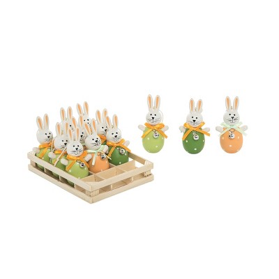 C&F Home Wood Bunny Figures, A/12