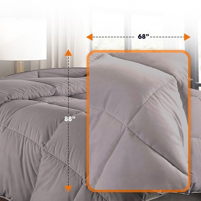 Twin Gray Down Alternative Microfiber Comforter