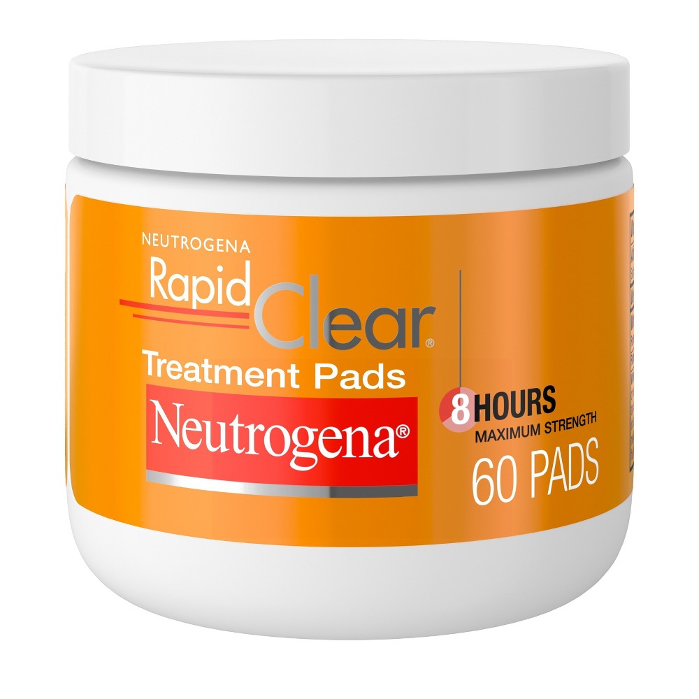 Photos - Facial / Body Cleansing Product Neutrogena Rapid Clear Maximum Strength Acne Face Pads for Acne-Prone Skin 