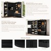ORRD Multifunctional L-Shape Hall Cabinet with 4 Hooks, Storage Cabinet & Hall Tree 2-in-1 for Entryway, Living Room，antique Beige - 4 of 4