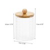 Unique Bargains Acrylic Bamboo Wood Cotton Swab Jar for Bath Clear Wood Color 1 Pc - image 4 of 4