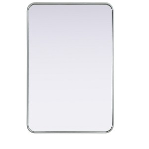 Elegant Lighting Contour Metal Rectangle Mirror 24x36 in Silver - 1 of 4