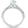 Pompeii3 1 Ct TDW Round Lab Created Diamond Classic Engagement Ring 14k White Gold - 3 of 4
