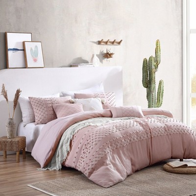 Swift Home | Layla 100% Cotton Clip-Jacquard 5-Piece Comforter Set