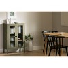 South Shore 40" Decorative Storage Cabinet Olive Green: Fluted Glass, Metal Frame, Wall Anchor - 2 of 4