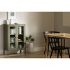 South Shore 40" Decorative Storage Cabinet Olive Green: Fluted Glass, Metal Frame, Wall Anchor - image 2 of 4