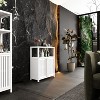 Ridstar 32 in. H White Bathroom Bamboo Storage Cabinet with Shelves - 3 of 4