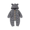 MyKids-Usa Baby Solid Color Small Ear Patched Design Thermal Romper - 4 of 4