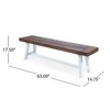 Lyngins 2-Piece Modern Industrial Outdoor Bench Set – Acacia Wood Slat Tops, Weather-Resistant Outdoor Dining Bench, Garden Bench/Patio Bench - 3 of 4