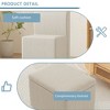 Lirago Wheeled Dining Chair & Footstool Set-Modern Beige Linen Furniture with Rolling Function for Living Room & Bedroom - 4 of 4