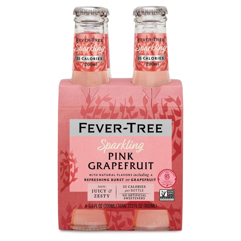 Fever-Tree Sparkling Pink Grapefruit Bottles - 4pk/6.8 fl oz, 1 of 9