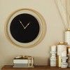 24"x24" Metal Wall Clock with Gold/Black - Olivia & May: Iron Round Analog Display for Living Room - 2 of 4