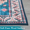 Rug for Living Room Vintage Distressed Boho Area Rug Machine Washable Rug - 4 of 4