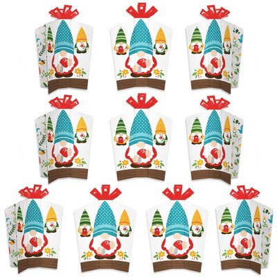 Big Dot of Happiness Garden Gnomes - Table Decorations - Forest Gnome Party Fold and Flare Centerpieces - 10 Count