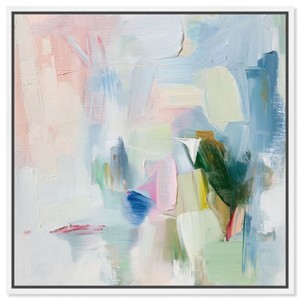 Art Remedy Verdant Breeze Over White Modern Colorful Art Framed - 1 of 4