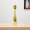HomeRoots 10" Gold Stainless Steel Tabletop Taper Candlestick - 2 of 4