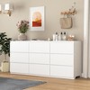 9 Drawer Modern Dresser for Bedroom, No Handles Design Wood Storage Cabinet with Spacious Drawers and Stable Freestanding Structure, Easy Assembly - 2 of 4