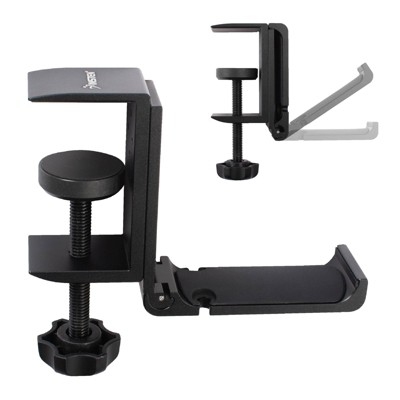 Insten Headphone Hanger & Holder for All Headset - Under Desk Clamp Mount Stand for Gaming Headphones, Beats, Bose, Sony Wireless, Black