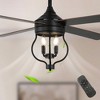 Bella Depot 52" Farmhouse Black Wood Ceiling Fan 6-Speed Reversible Blades with Remote Control and Light Kit(Bulbs not Included) - 2 of 4