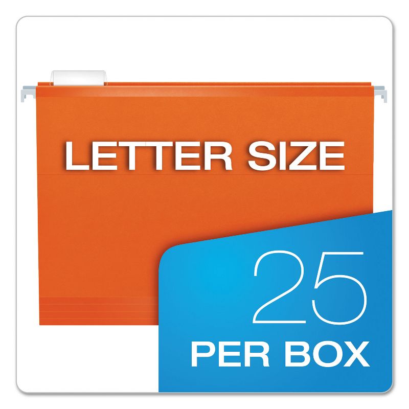 Pendaflex Reinforced Hanging Folders 1/5 Tab Letter Orange 25/Box 415215ORA, 5 of 9