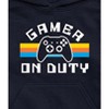 - Instant Message - Gamer On Duty-Toddler and Youth Pullover Fleece Hoodie - 2 of 4