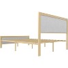 Acekool Velvet Bed Frame - Quilted Headboard & Storage Space - 3 of 4
