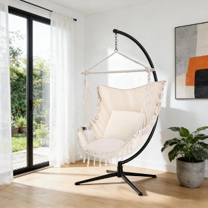 JIONJOY Bohemian Macrame Hammock Chair