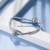 Angel Charm European Bead Sterling Silver Blue Orange CZ Ginger Lyne Collection - 2 of 4