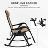 PAGED Folding Chaise Lounge Chairs Reclining Zero Gravity Lounge Rocker with Pillow, Cup Holder for Yard, Beach, Picnics, Deck - 2 of 4