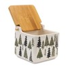 Ceramic Pine Tree Canister with Wood Lid 5.25"L - 2 of 3