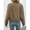 Clearlove Women Casual Corduroy Jacket Collar Zip Up Cropped Coat - 3 of 4