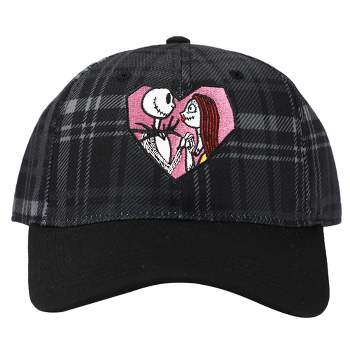 Nightmare Before Christmas Embroidered Plaid Color Block Cap