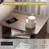 CIPACHO Black 2 Drawer Modern Nightstand with Charger Station USB Type C Ports AC Outlets and Ample Storage for Bedroom - 4 of 4