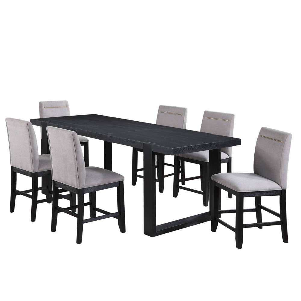 Photos - Dining Table 7pc Yves Counter Height Dining Set - Steve Silver Co.