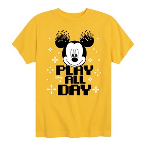 Boys' - Disney - Play All Day Pixels Short Sleeve Graphic T-Shirt - 1 of 4