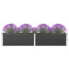 vidaXL Garden Raised Bed Grey Wood Plastic Composite (WPC), Steel - 78.7" x 19.7" x 21.3" - 2 of 4