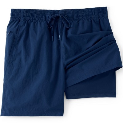 Мужские брюки Lands' End Men's 7 Inch Volley Hydroliner Swim Trunks - X Large - Deep Sea Navy — фото 4