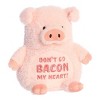 Aurora Small Don't Go Bacon My Heart JUST SAYIN' Witty Stuffed Animal Pink 9" - image 2 of 4