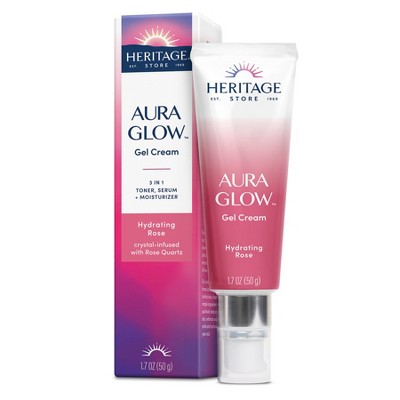 Heritage Store Aura Glow Gel Cream - Hydrating Rose - 1.7oz