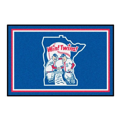 MLB Minnesota Twins 4'x6' 1978 Retro Collection Plush Area Rug