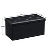 VECELO Folding Storage Ottoman Bench, Versatile Shoestool & Footstool, Bedroom Bench with Storage, Holds up to 660 lb - 3 of 4
