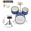 Coucheta 3-Piece Junior Drum Sets - Beginner Kits with Snare, Cymbal, Sticks & Seat - for Kids and Beginners - 2 of 4