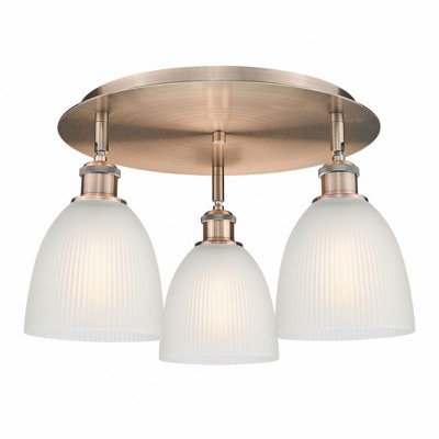 Castile - 3 Light Flush Mount In Industrial Style-9.5 Inches Tall and 17.75 Inches Wide